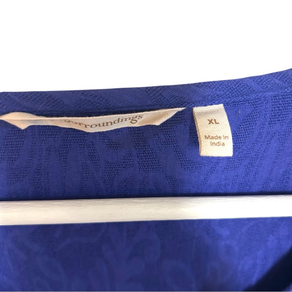 Soft Surroundings XL Rosabella jaquard Gauze Tunic Top  
Asymmetrical hemline - Picture 8 of 15
